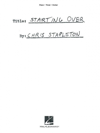 Chris Stapleton - Starting Over Klavier, Gesang und Gitarre