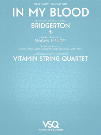 In My Blood for string quartet score and parts
