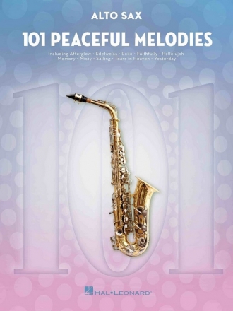 101 Peaceful Melodies Altsaxophon Buch
