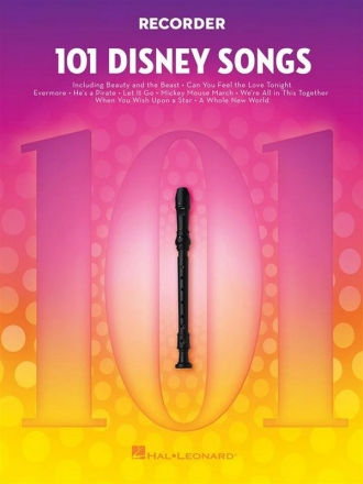 101 Disney Songs for recorder Songbook