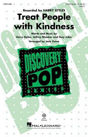 Harry Styles, Treat People with Kindness 3-Part Mixed Choir Choral Score