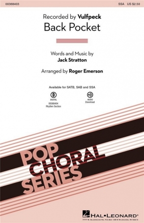 Roger Emerson, Back Pocket SSA Choral Score