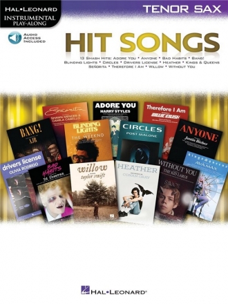 Hit Songs Tenor Saxophone Book & Audio-Online