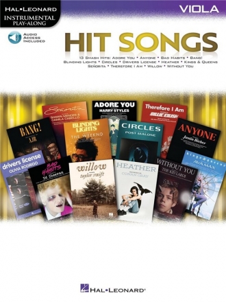 Hit Songs Viola Book & Audio-Online