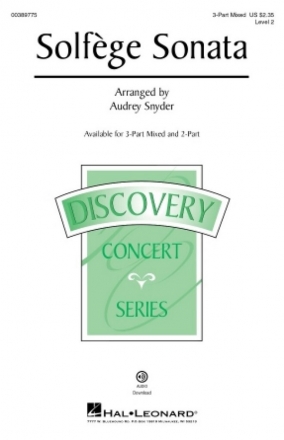 Solfege Sonata for 3-Part Mixed Choir Choral Score