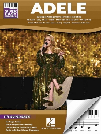 Adele - Super Easy Songbook pour piano Songbook