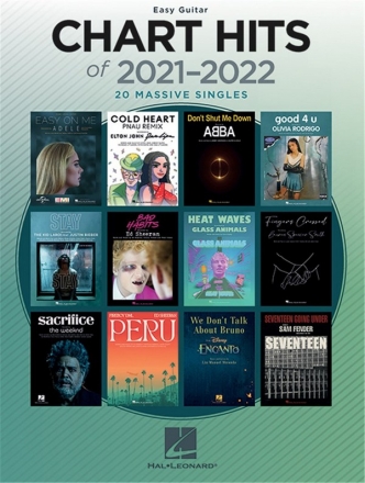 Chart Hits of 2021-2022 for easy guitar (with lyrics) Songbook