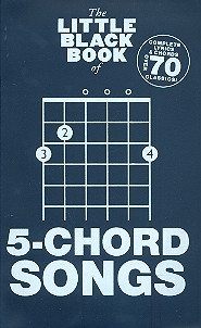 The little black Book of: 5-Chord Songs lyrics/chords/guitar boxes Songbook