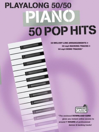 50 Pop Hits (+Download Card) Songbook piano/vocal/guitar