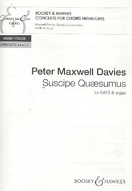 Suscipe quaesumus for mixed chorus and organ score