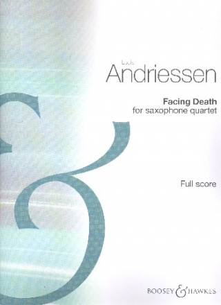 Facing Death for 4 saxophones (SATBar) score