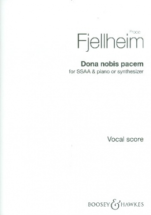 Dona nobis pacem for female chorus and piano (synthesizer) score