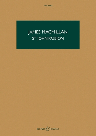 St John Passion for baritone, mixed chorus and orchestra study score