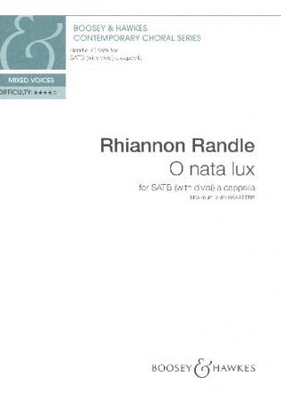 O nata lux for mixed chorus a cappella score