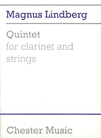 Quintet for clarinet, 2 violins, viola and violoncello score