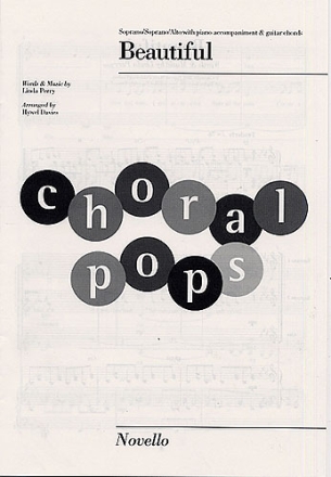 Beautiful for female chorus (ssa) and piano with guitar chords, score Davies, H., arr.