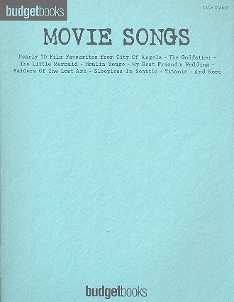 Budget Books Movie Songs: Songbook for easy piano