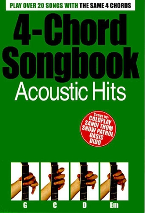 4-Chord Songbook: Acoustic Hits lyrics/chord symbols/guitar chord boxes
