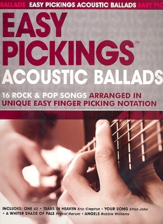 Easy Pickings - acoustic Ballads: for guitar