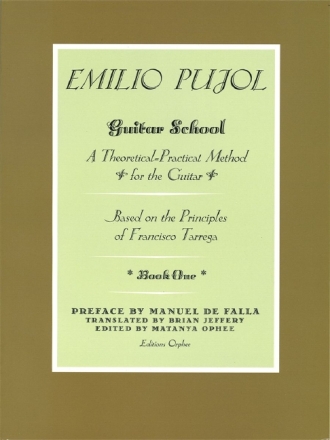 Emilio Pujol Guitar School Book 1 Gitarre