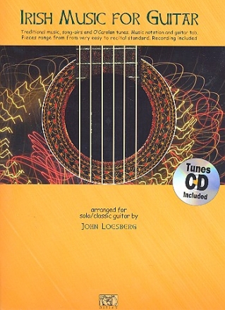 Irish Music for guitar (+CD) traditional music, song airs and O'Carolan tunes with guitar tab Loesberg, John,  arr.