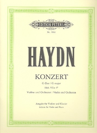 Konzert G-Dur Hob.VIIa:4 fr Violine und Orchester fr Violine und Klavier