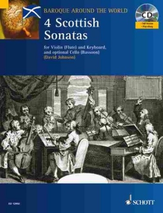 4 Scottish Sonatas (+CD) fr Violine (Flte/Oboe) und Klavier, Violoncello (Fagott) ad lib,  Stimmen
