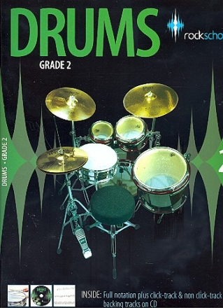 Drums Rockschool Grade 2 (+CD) Full notation, click track and non click track