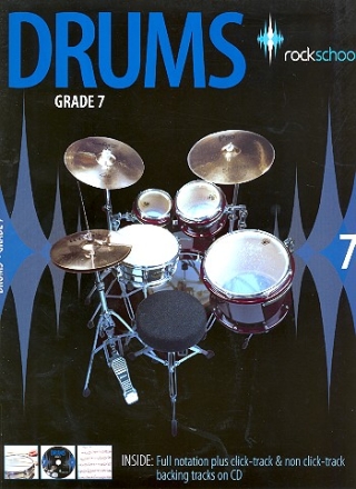 Drums Rockschool Grade 7 (+CD) Full notation, click track and non click track