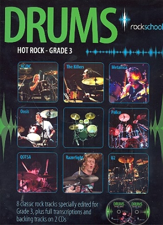 Drums Rockschool (+CD) Hot Rock Grade 3 Full notation, click track and non click track