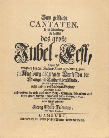 2 geistliche Kantaten f�r 1-2 Stimmen und Instrumente Partitur und Stimmen,  Faksimile