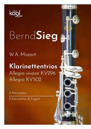 2 Klarinettentrios f�r 3 Klarinetten (2 Klarinetten und Fagott) Partitur und Stimmen