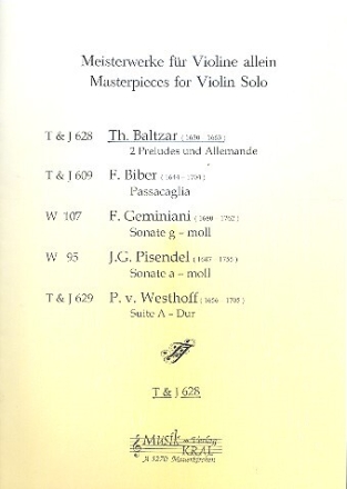 2 Preludes und Allemande f�r Violine solo
