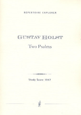2 Psalms for mixed chorus, orchestra AND ORGAN study score