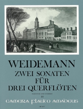 2 Sonaten aus op.3 f�r 3 Fl�ten (Violinen) ohne Ba� Partitur und Stimmen