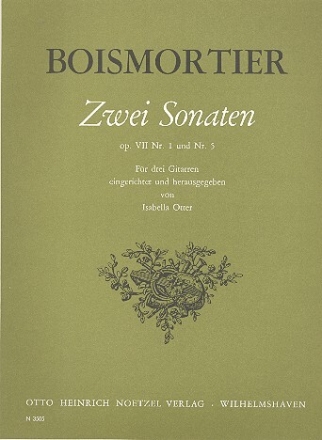 2 Sonaten op.7,1 und op.7,5 f�r 3 Gitarren Partitur und Stimmen