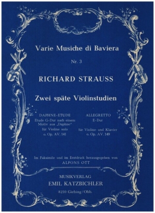 2 sp�te Violinstudien f�r Violine und Klavier