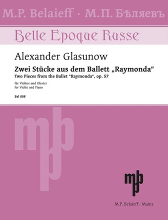 2 St�cke aus dem Ballett Raymonda f�r Violine und Klavier
