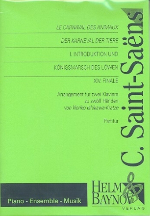 2 St�cke aus Der Karneval der Tiere f�r 2 Klaviere zu 12 H�nden