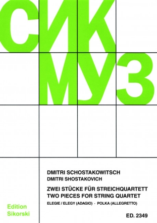 2 St�cke f�r Streichquartett Partitur und Stimmen
