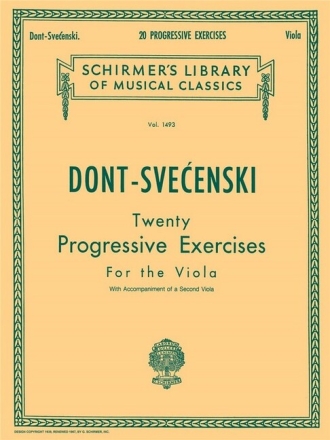 20 progressive Exercises op.38 for 2 violas score