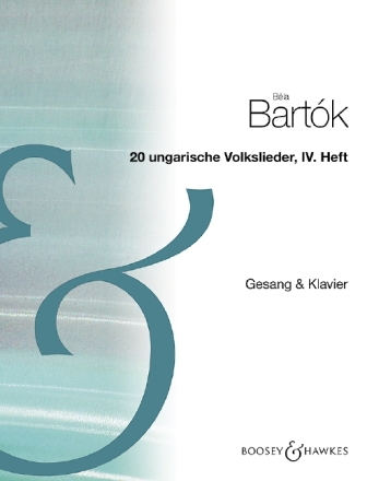 20 ungarische Volkslieder Band 4 (Nr.16-20) f�r Gesang und Klavier (un/dt)