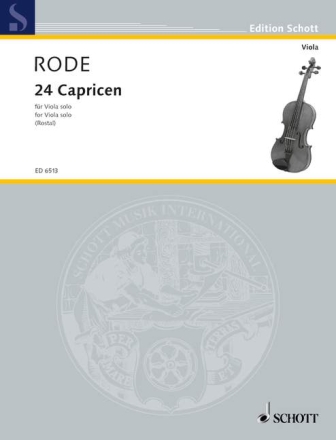 24 Capricen in Et�denform in den 24 Tonarten f�r Viola