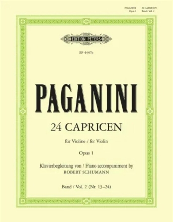 24 Capricen op.1 f�r Violine solo Band 2 f�r Violine und Klavier Klavierbegleitstimme von Schumann