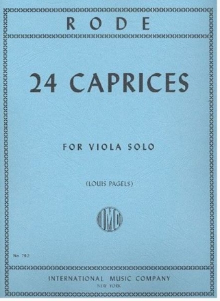 24 Caprices for viola solo