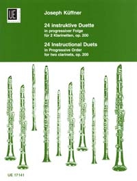 24 instruktive Duette op.200 f�r 2 Klarinetten Spielpartitur