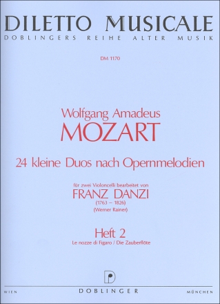 24 kleine Duos nach Opernmelodien Band 2 f�r 2 Violoncelli 2 Spielpartituren