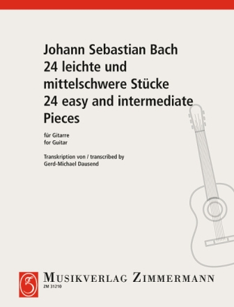 24 leichte und mittelschwere St�cke f�r Gitarre
