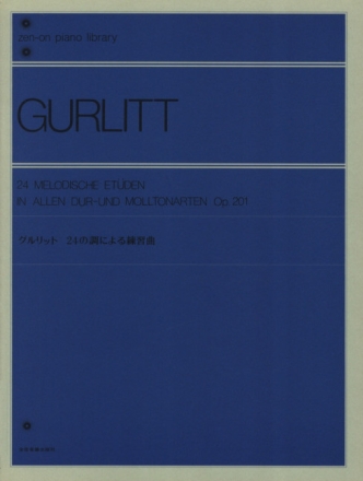 24 melodische Et�den in allen Dur- und Molltonarten op.201 f�r Klavier
