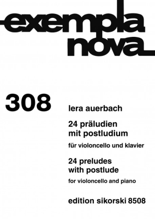 24 Pr�ludien mit Postludium f�r Violoncello und Klavier